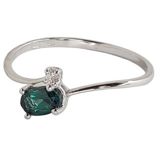   Egyedi toi et moi gyémánt gyűrű 0.600 karátos zafír kővel fehér arany