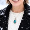 Ezüst medál türkiz kővel