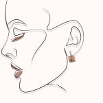 Ezüst fülbevaló pezsgő és zöld színváltó szögletes cirkónia kővel