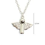 Ezüst collier nyakék szerencsehozó angyal