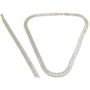 Ezüst ékszer szett collier nyakék és karkötő 