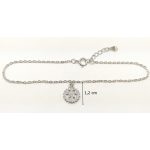 Ezüst karkötő hópihe mintával