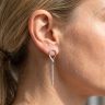 Ezüst csepp lógós fülbevaló