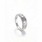 Kalapácsolt homorú ezüst gyűrű