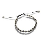 Uniszex fűzött karkötő ezüst és hematit gömbökkel