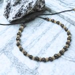 Uniszex fűzött karkötő ezüst és hematit gömbökkel