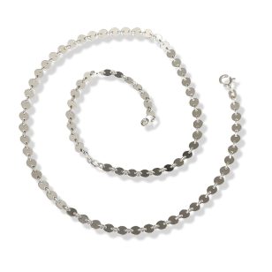 Lapocskás ezüst lánc 45 cm