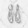 Ezüst karika fülbevaló lógó cseppel 2in1