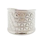 Ezüst palást gyűrű apró virágos kisebb méret