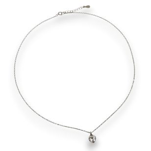 Ezüst nyakék szív alakú cirkónia medállal