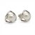 Geometrikus ezüst gyöngy fülbevaló 