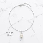 Ezüst lánc gyöngy medállal