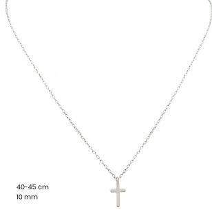 Vékony ezüst nyaklánc kereszt medállal