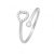 Ezüst nyitott gyűrű szívvel