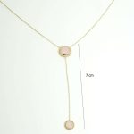 Arany collier nyakék rózsakvarc kövekkel