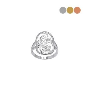 Inda mintás statement fehér arany gyűrű