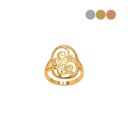 Inda mintás statement sárga arany gyűrű