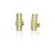 Arany téglalap fülbevaló két soros cirkónia kövekkel