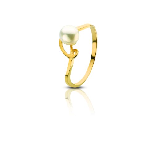 Arany gyűrű édesvízi gyönggyel ölelő szeretet