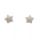 Gyémánt köves arany csillag fülbevaló 0.03 karát briliáns