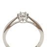 Fehér arany gyémánt gyűrű 0.10 karát briliáns