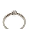   Fehér arany gyémánt eljegyzési gyűrű 0.03 karát briliáns