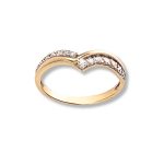 Arany tiara gyűrű cirkónia kövekkel