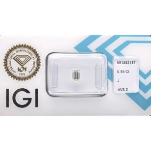 0,59 ct baguette (hosszúkás) csiszolású briliáns